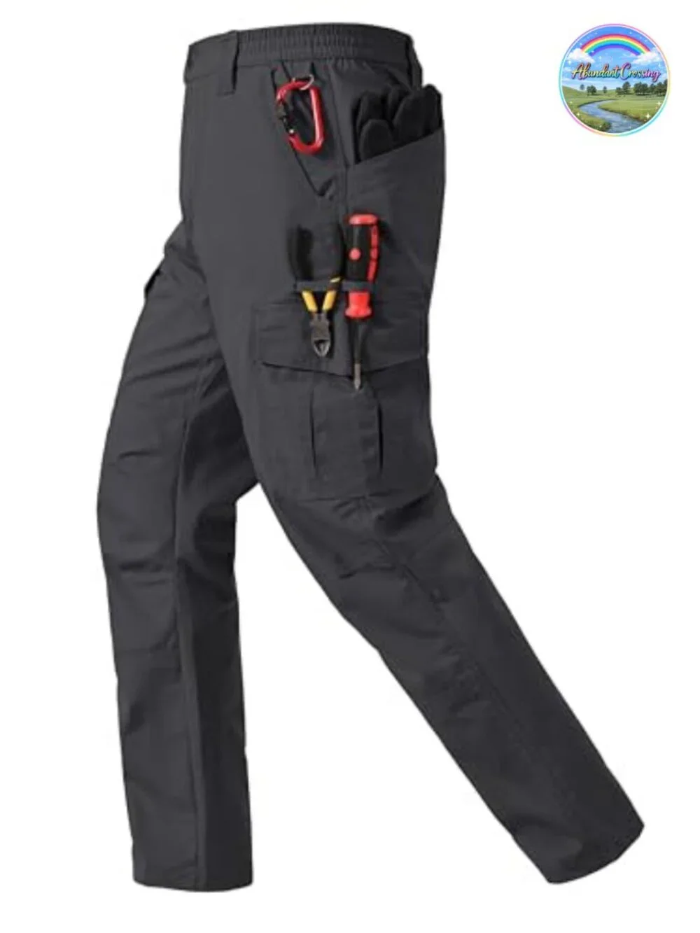 Men's Ripstop Waterproof Tactical Cargo Pants 7 Pockets Hiking Work